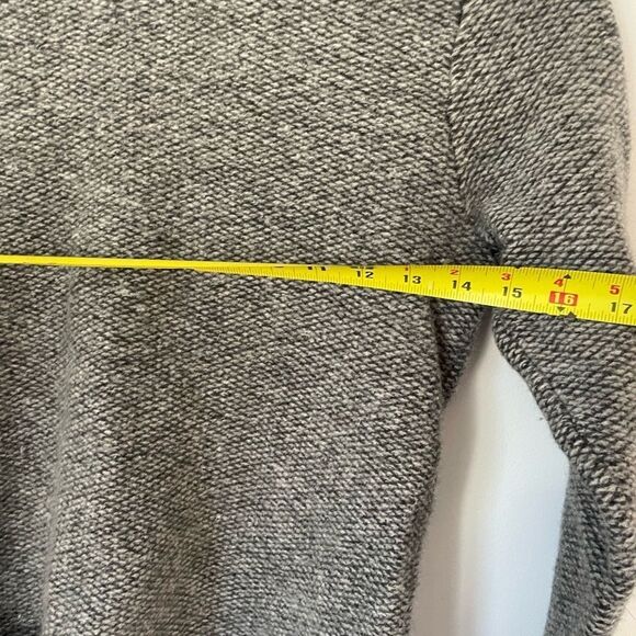 Club Monaco sweater womens 100% wool heathered black grey crewneck sweater - Picture 4 of 7